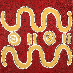 Warna Jukurrpa (Snake Dreaming) by Isaac Jupurrurla White