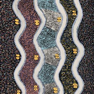 Ngapa Jukurrpa (Water Dreaming)  -  Puyurru by Nat Jampijinpa Watson