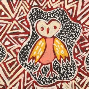 Jarlajirrpi Jukurrpa (Owlet Nightjar Dreaming) by Juliette Nampijinpa Brown