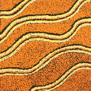 Ngapa Jukurrpa (Water Dreaming)  -  Pirlinyarnu by Delores Nangala Robertson