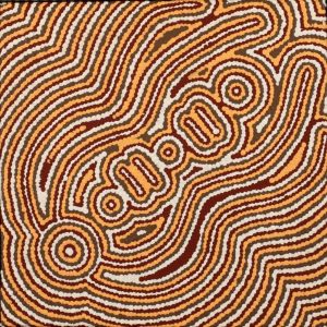 Ngapa Jukurrpa (Water Dreaming)  -  Pirlinyarnu by Mahalia Nampijinpa Hargraves