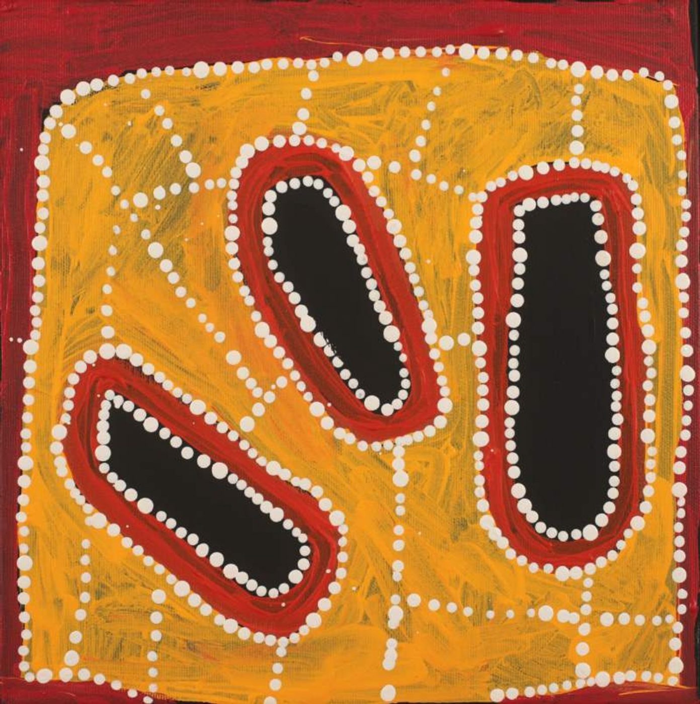Ngapa Jukurrpa (Water Dreaming) - Puyurru by Tasha Nampijinpa Collins