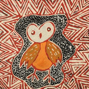 Jarlajirrpi Jukurrpa (Owlet Nightjar Dreaming) by Juliette Nampijinpa Brown