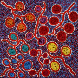 The Seven Sisters - Anangu Pitjantjatjara Yankunytjatjara Jukurrpa by Joshua Jungarrayi Brady