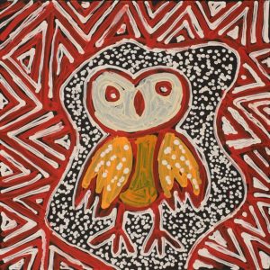 Jarlajirrpi Jukurrpa (Owlet Nightjar Dreaming) by Juliette Nampijinpa Brown