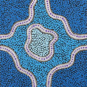Ngapa Jukurrpa (Water Dreaming)  -  Puyurru by Shekina Nangala Sampson