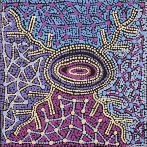 Warlukurlangu Jukurrpa (Fire country Dreaming) by Theo (Faye) Nangala Hudson