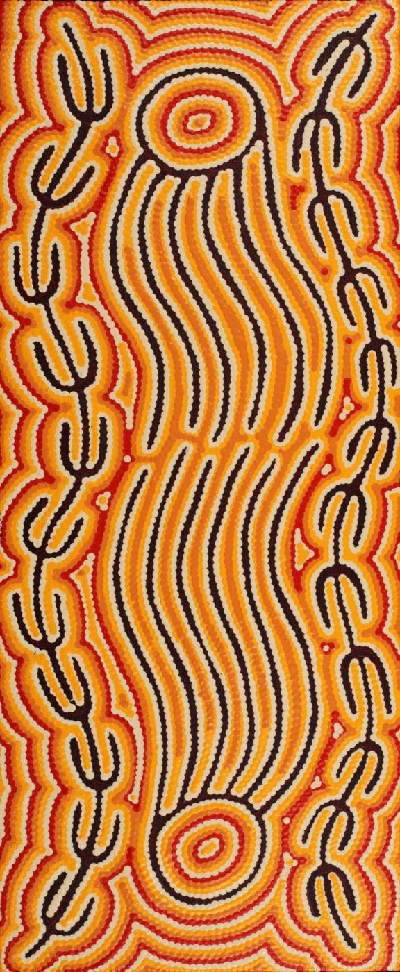 Majardi Jukurrpa (Hairstring Belt/Skirt or Tassel Dreaming) - Mina Mina by Madeleine Napangardi Dixon