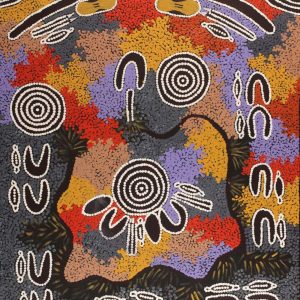 Wati-jarra Jukurrpa (Two Men Dreaming) by Lynette Nampijinpa Granites
