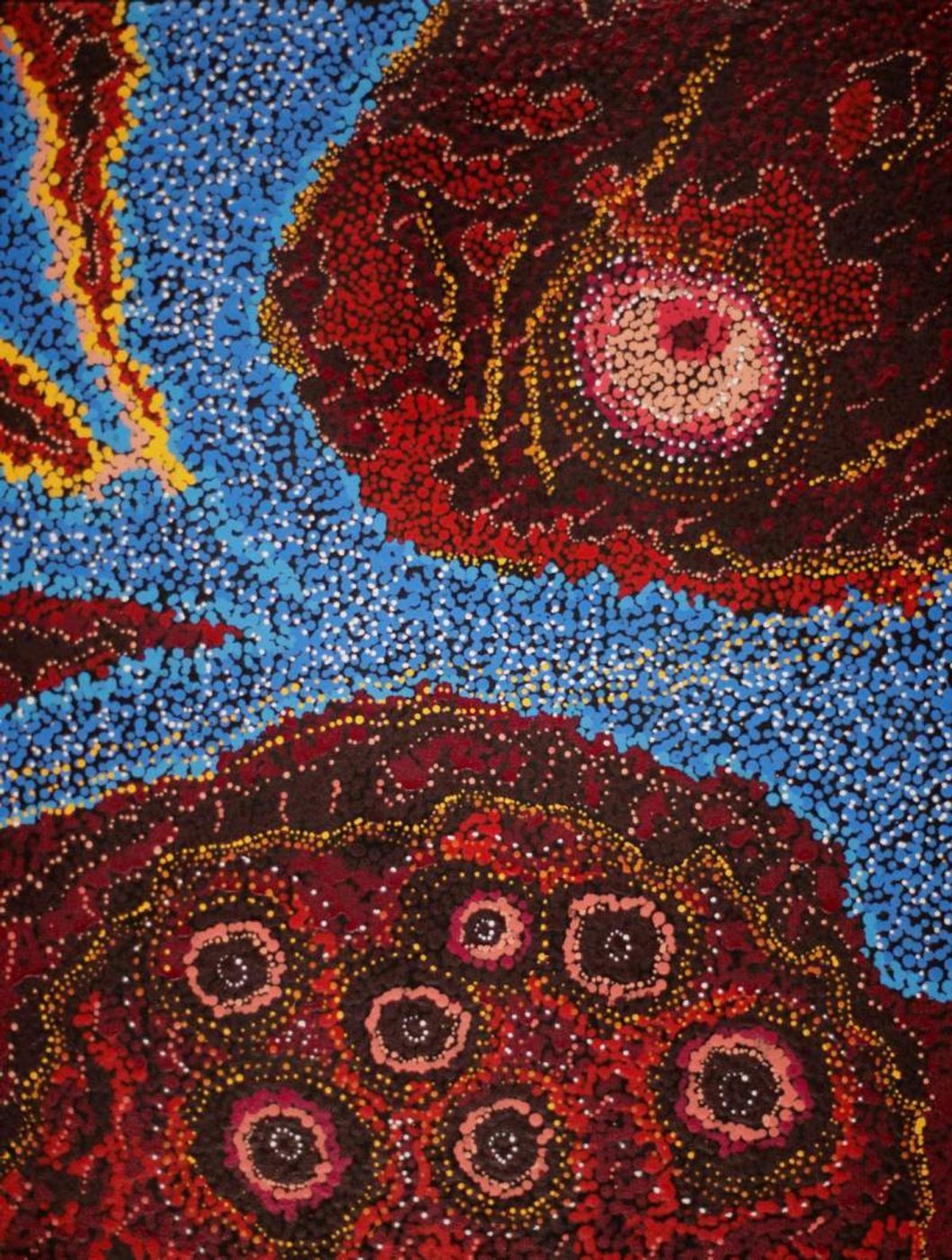 Ngapa Jukurrpa (Water Dreaming) - Puyurru by Shekina Nangala Sampson