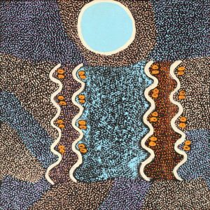 Ngapa Jukurrpa (Water Dreaming)  -  Puyurru by Nat Jampijinpa Watson