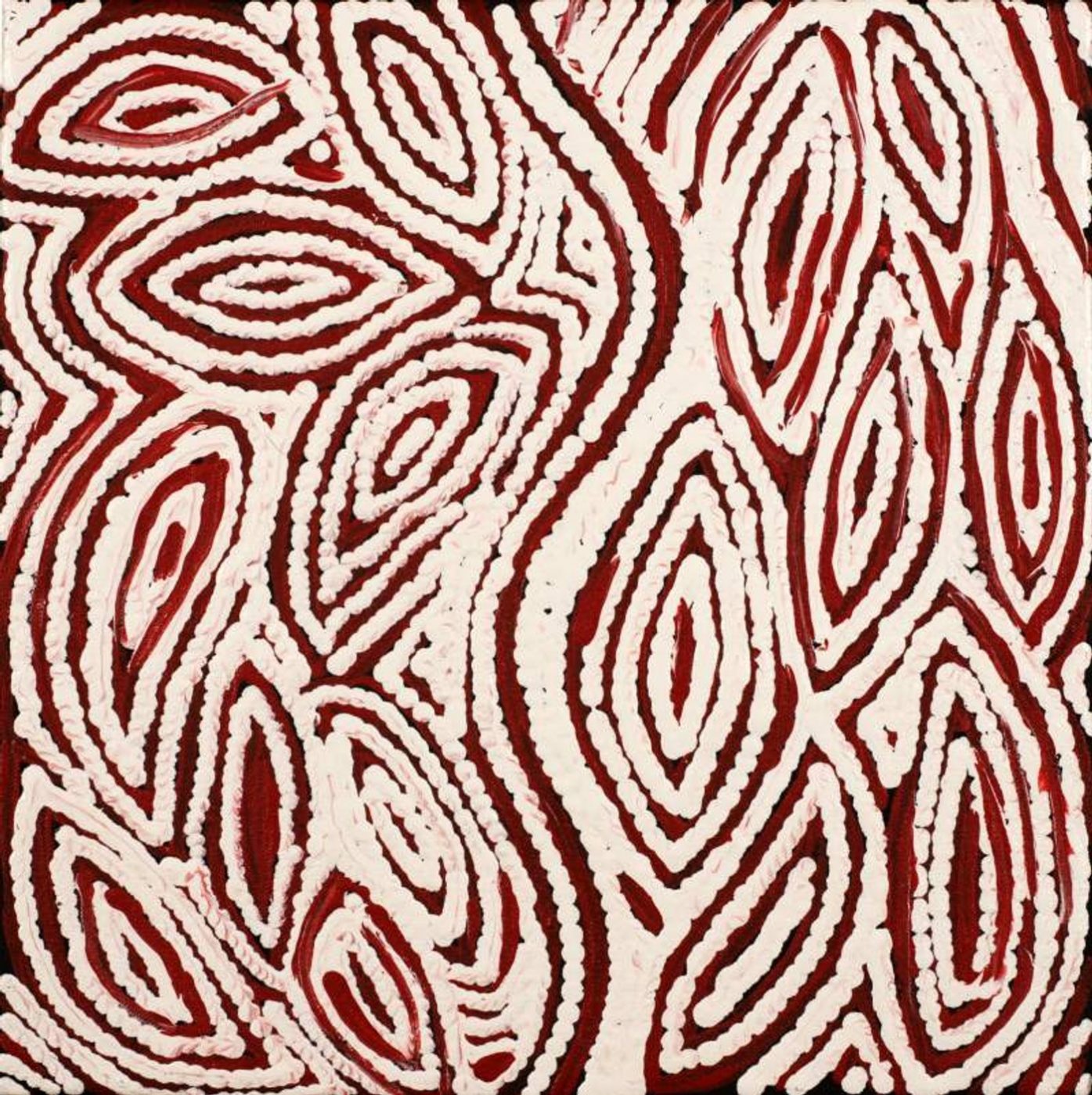 Ngapa Jukurrpa (Water Dreaming) - Puyurru by Agnes Nampijinpa Fry