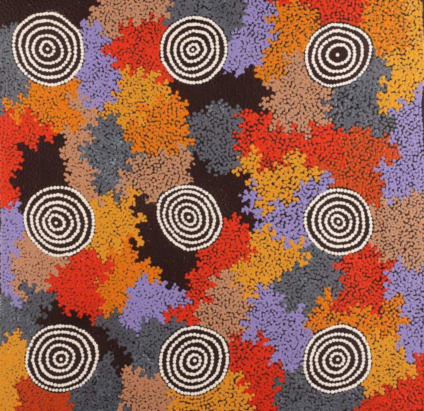 Wati-jarra Jukurrpa (Two Men Dreaming) by Lynette Nampijinpa Granites