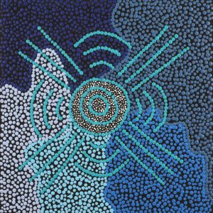 Lukarrara Jukurrpa (Desert Fringe-rush Seed Dreaming) by Valentine Nakamarra White
