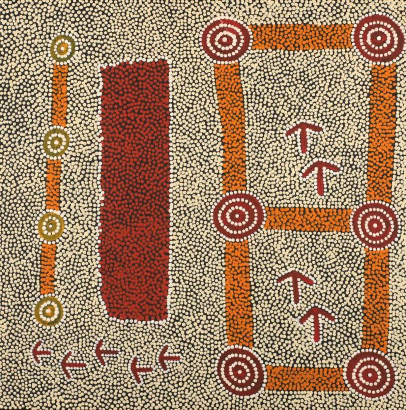 Yankirri Jukurrpa (Emu Dreaming) - Ngarlikirlangu by Michael Japaljarri Wayne