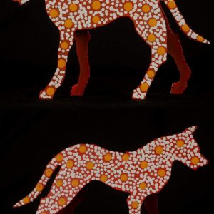 Ben the dingo by Warlukurlangu Artists