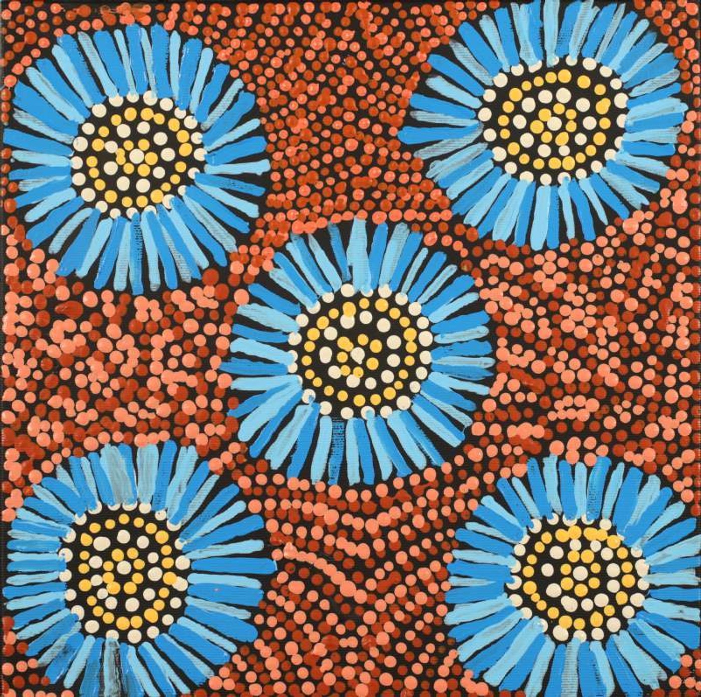 Jintiparnta Jukurrpa (Desert Truffle Dreaming) - Mina Mina by Tina Napangardi Martin