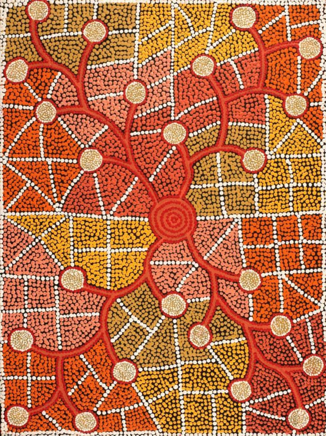 Wanakiji Jukurrpa (Bush Tomato Dreaming) by Jereline Nungarrayi Brown