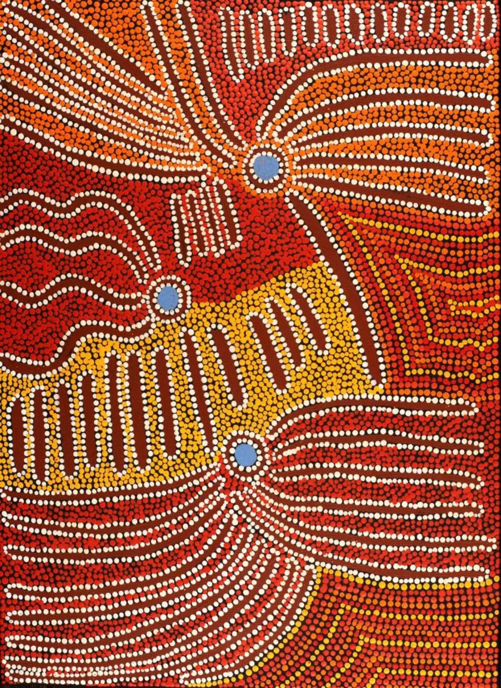 Pirlarla Jukurrpa (Dogwood Tree Bean Dreaming) by Stephen Jakamarra Walker