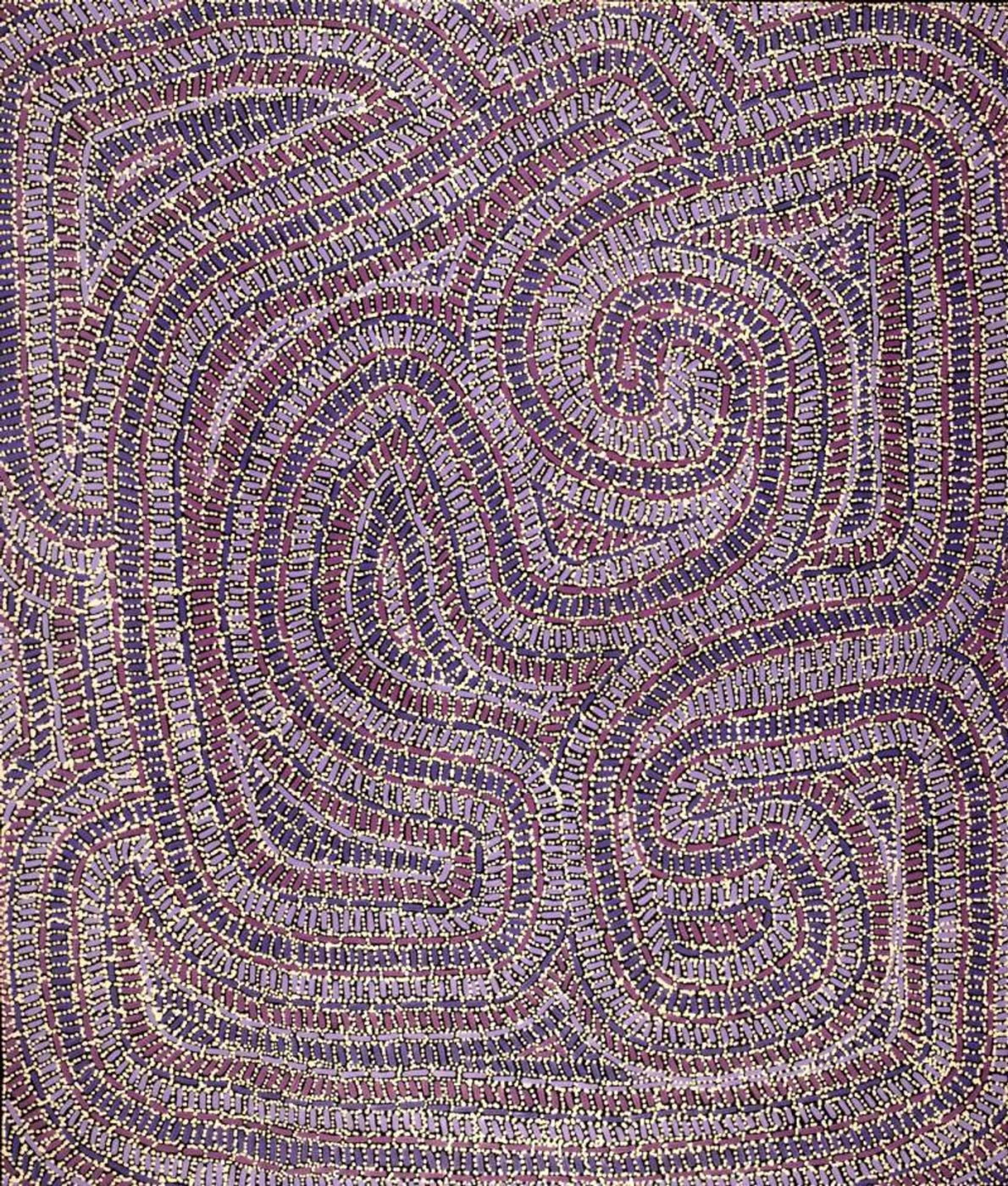 Warlukurlangu Jukurrpa (Fire country Dreaming) by Nathania Nangala Granites