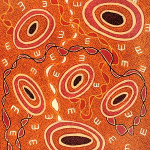 Janganpa Jukurrpa (Brush-tail Possum Dreaming)-  Mawurrji by Ritasha Nampijinpa Martin