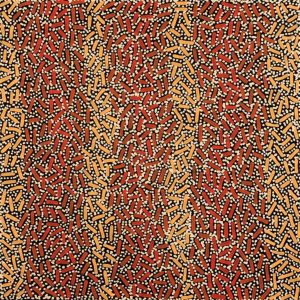 Warlukurlangu Jukurrpa (Fire country Dreaming) by Nathania Nangala Granites