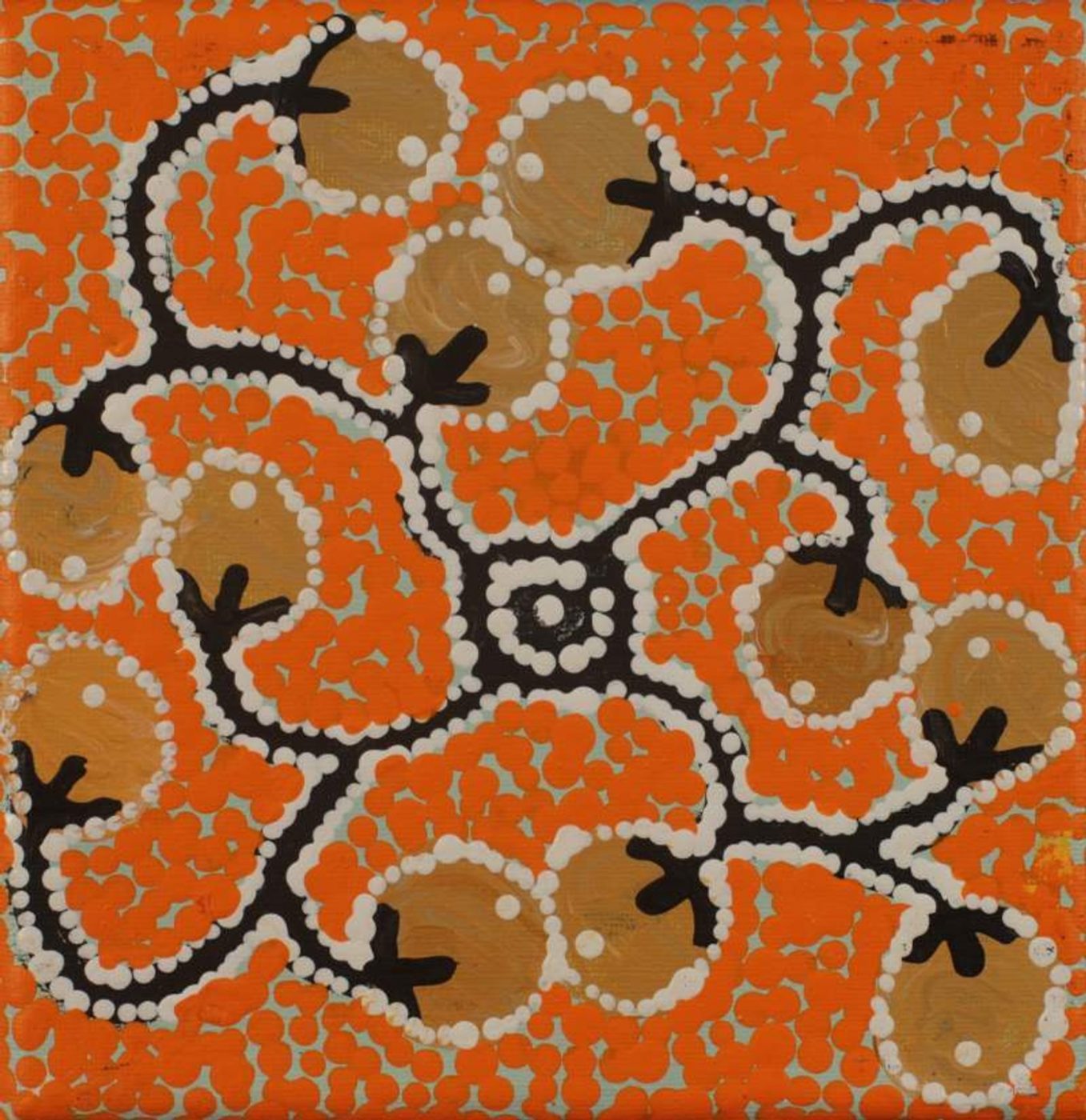 Wanakiji Jukurrpa (Bush Tomato Dreaming) by Warlukurlangu Artists