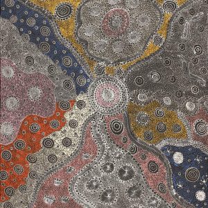 Ngapa Jukurrpa (Water Dreaming) - Mikanji by Lola Nampijinpa Brown