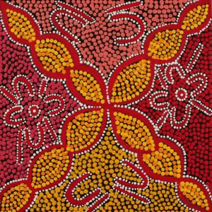 Ngapa Jukurrpa (Water Dreaming)  -  Puyurru by Marjorie Nampijinpa Brown