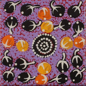 Wanakiji Jukurrpa (Bush Tomato Dreaming) by Warlukurlangu Artists