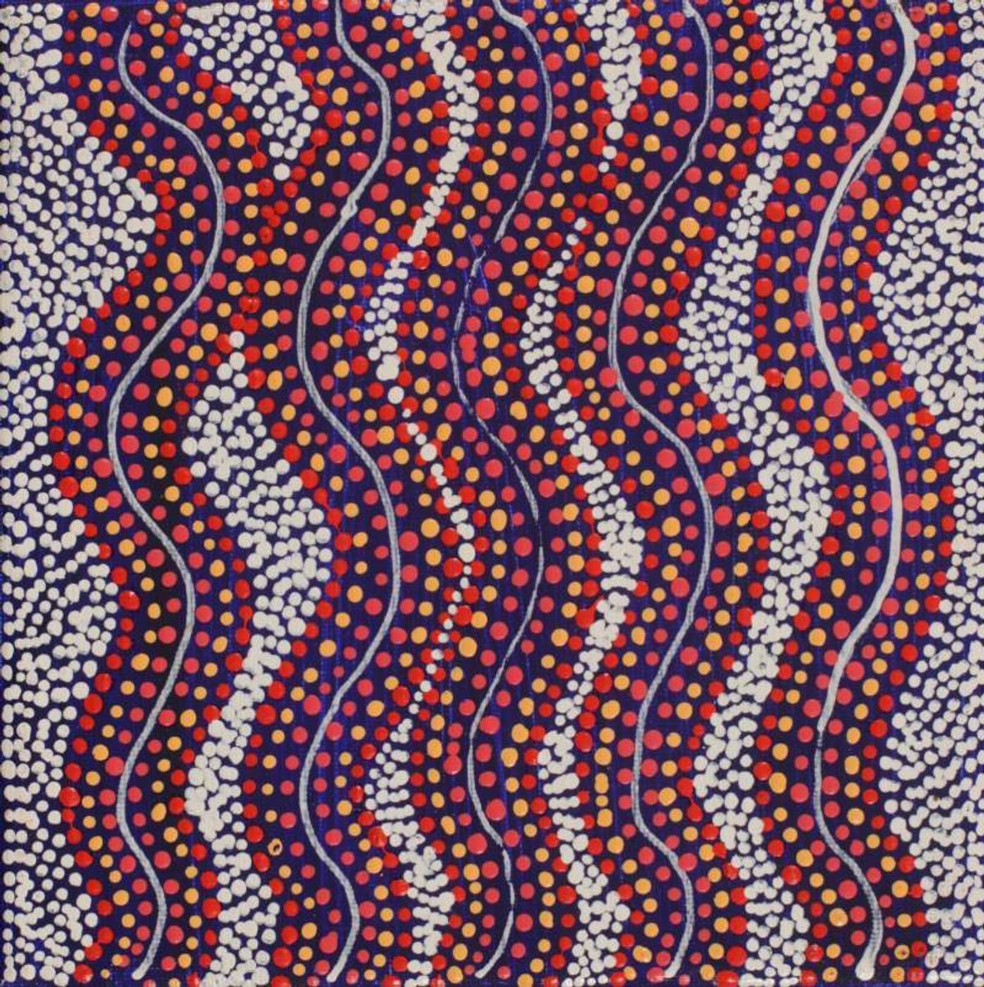 Ngalyipi Jukurrpa (Snakevine Dreaming) - Mina Mina by Warlukurlangu Artists