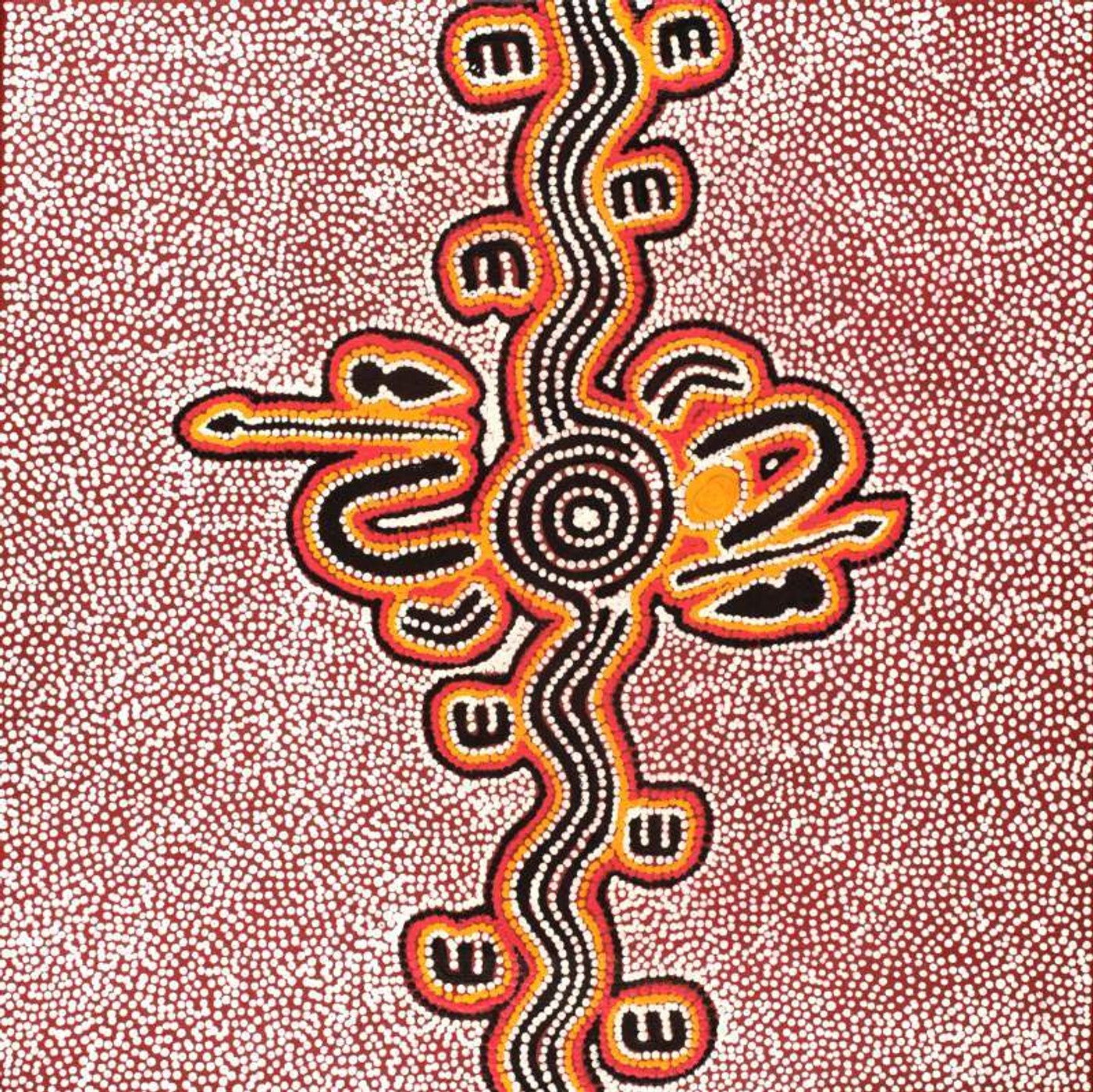 Jajirrdi manu Janganpa Jukurrpa (Western Quoll & Possum Dreaming) - Yakurdyi by Ritasha Nampijinpa Martin