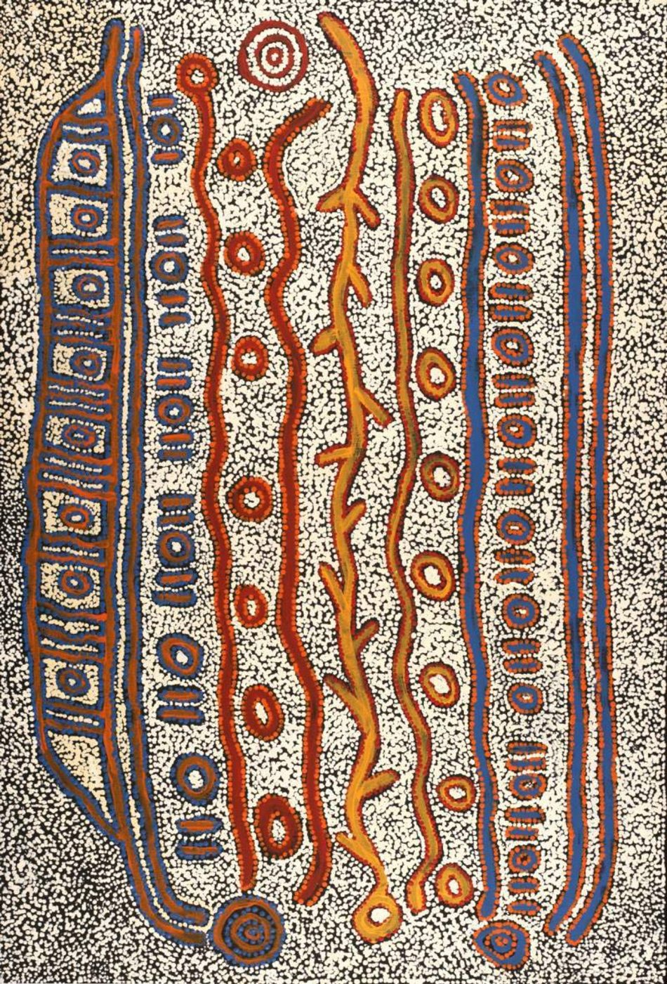 Wardapi Jukurrpa (Goanna Dreaming) - Yarumayi by Jacob Jungarrayi Spencer