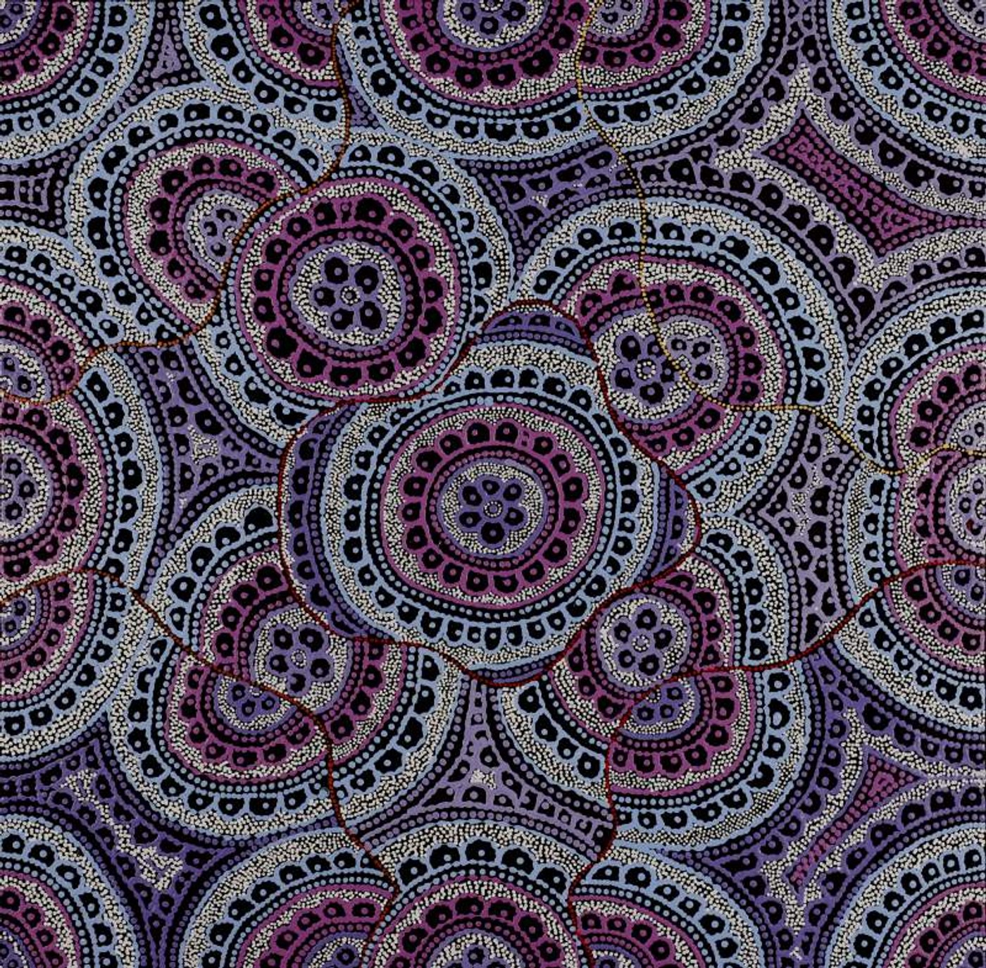 Ngalyipi Jukurrpa (Snakevine Dreaming) - Mina Mina by Kirsty Anne Napanangka Martin