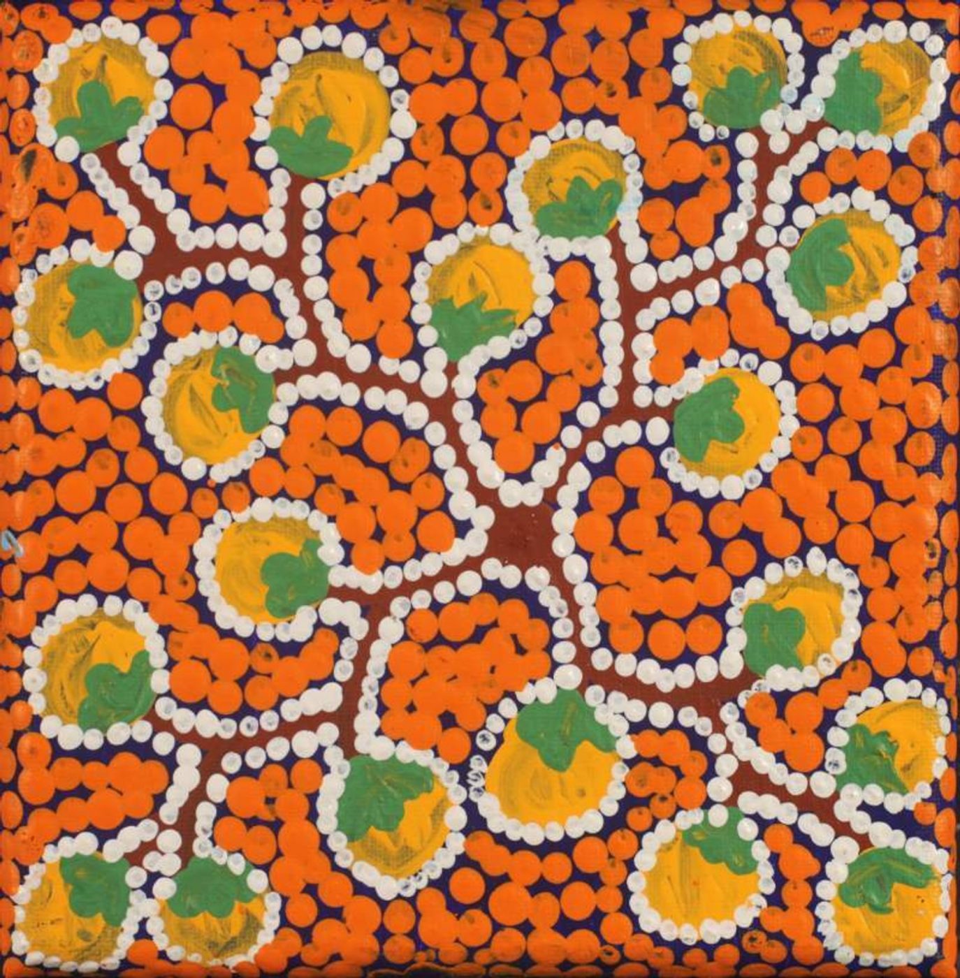 Wanakiji Jukurrpa (Bush Tomato Dreaming) by Warlukurlangu Artists