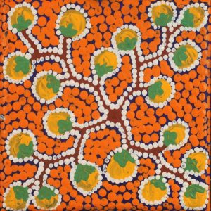 Wanakiji Jukurrpa (Bush Tomato Dreaming) by Warlukurlangu Artists