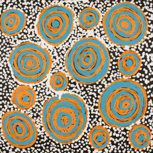 Ngapa Jukurrpa (Water Dreaming)  - Mikanji by Juliette Nampijinpa Brown