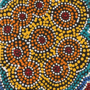 Wanakiji Jukurrpa (Bush Tomato Dreaming) by Warlukurlangu Artists