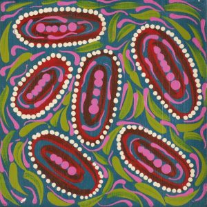 Purrpalanji (Skinny Bush Banana) Jukurrpa by Warlukurlangu Artists