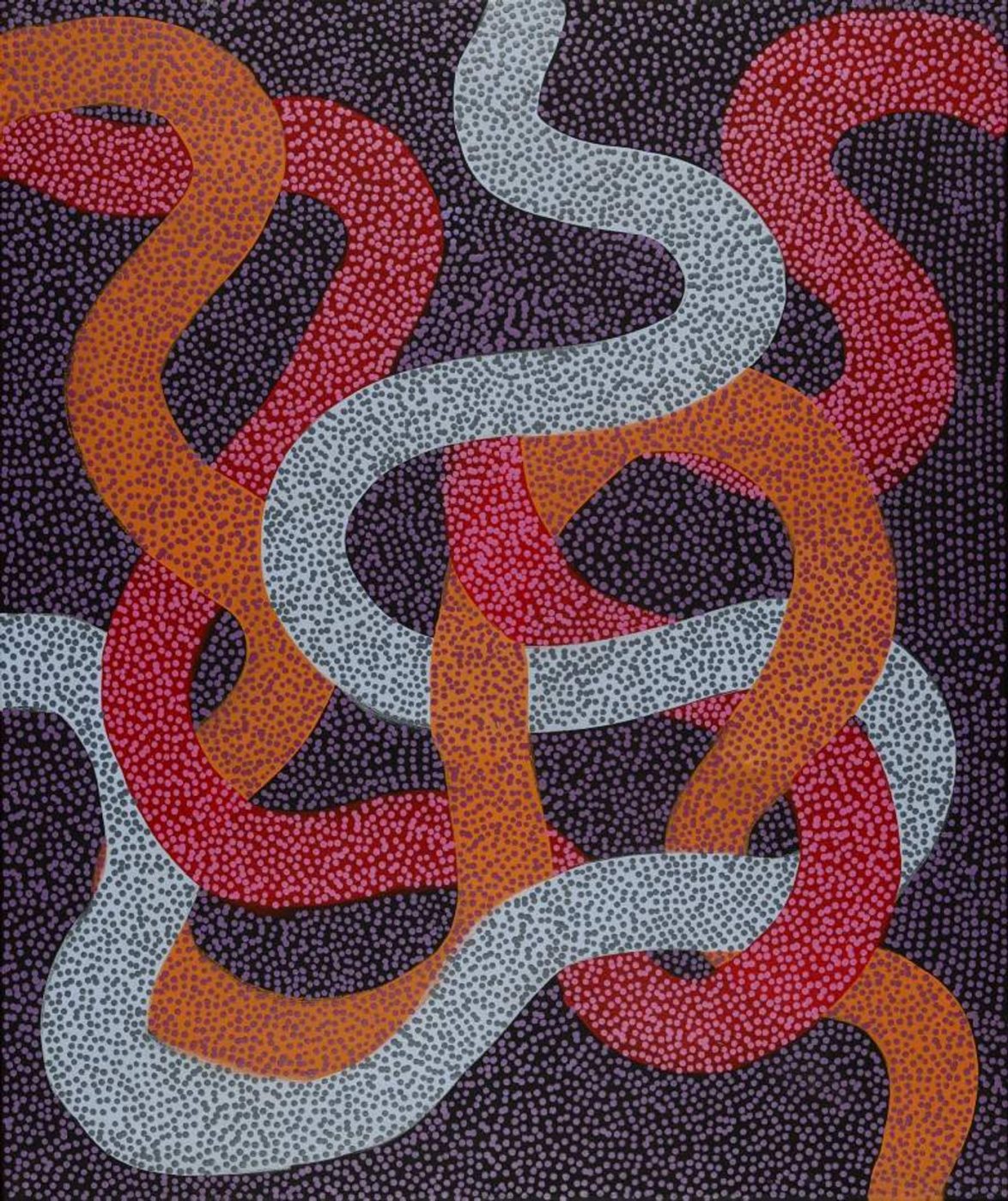 Warlukurlangu Jukurrpa (Fire country Dreaming) by Vanetta Nampijinpa Hudson