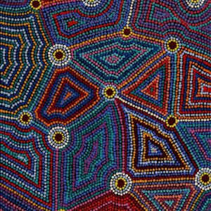 Pikilyi Jukurrpa (Vaughan Springs Dreaming) by Mary Anne Nampijinpa Hudson