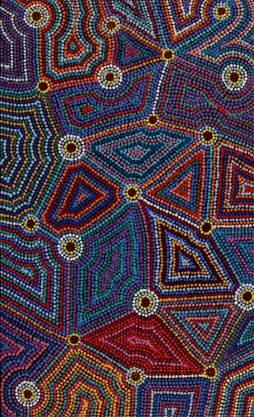Pikilyi Jukurrpa (Vaughan Springs Dreaming) by Mary Anne Nampijinpa Hudson