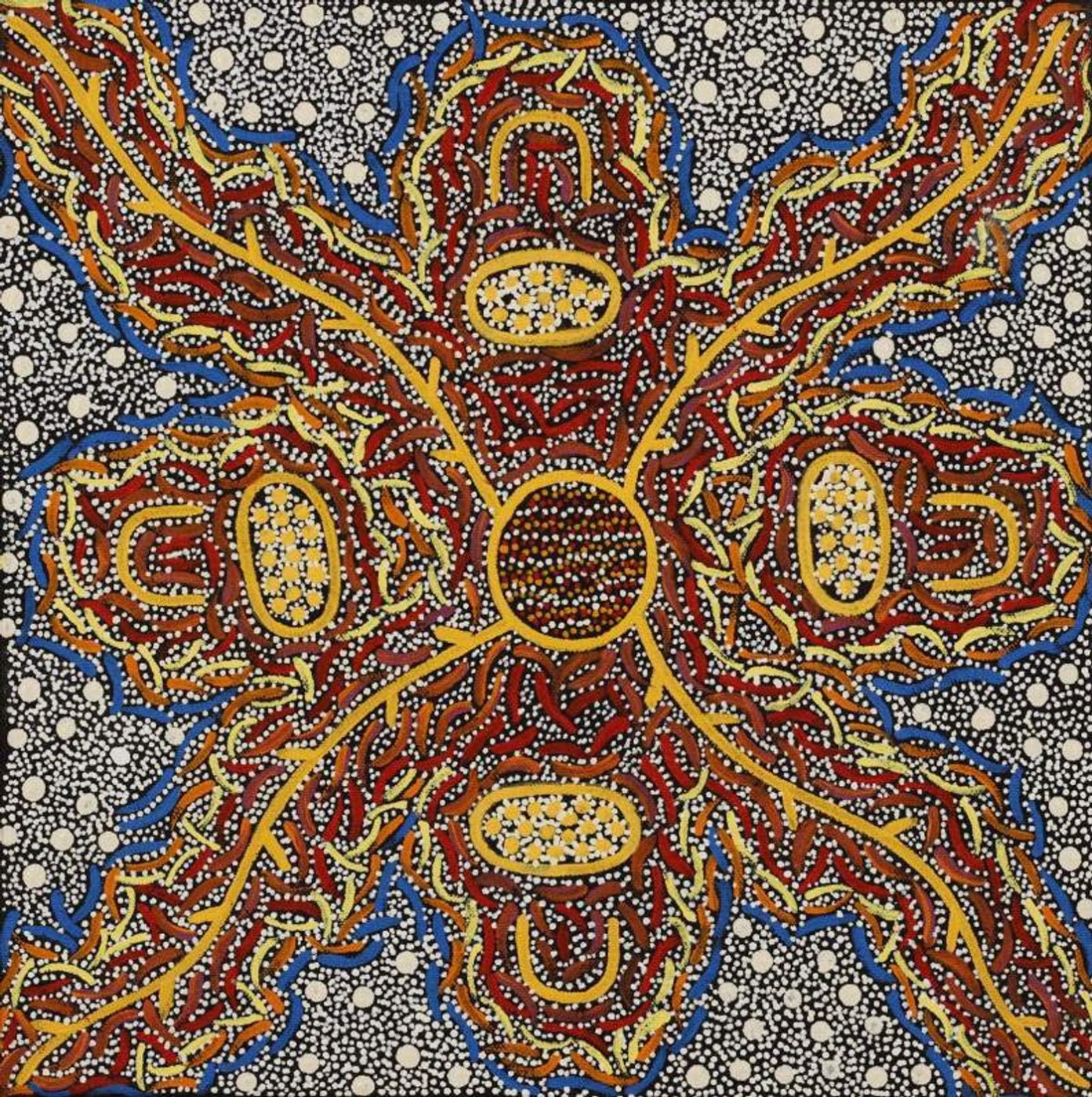 Ngurlu Jukurrpa (Native Seed Dreaming) by Geraldine Napurrurla Langdon