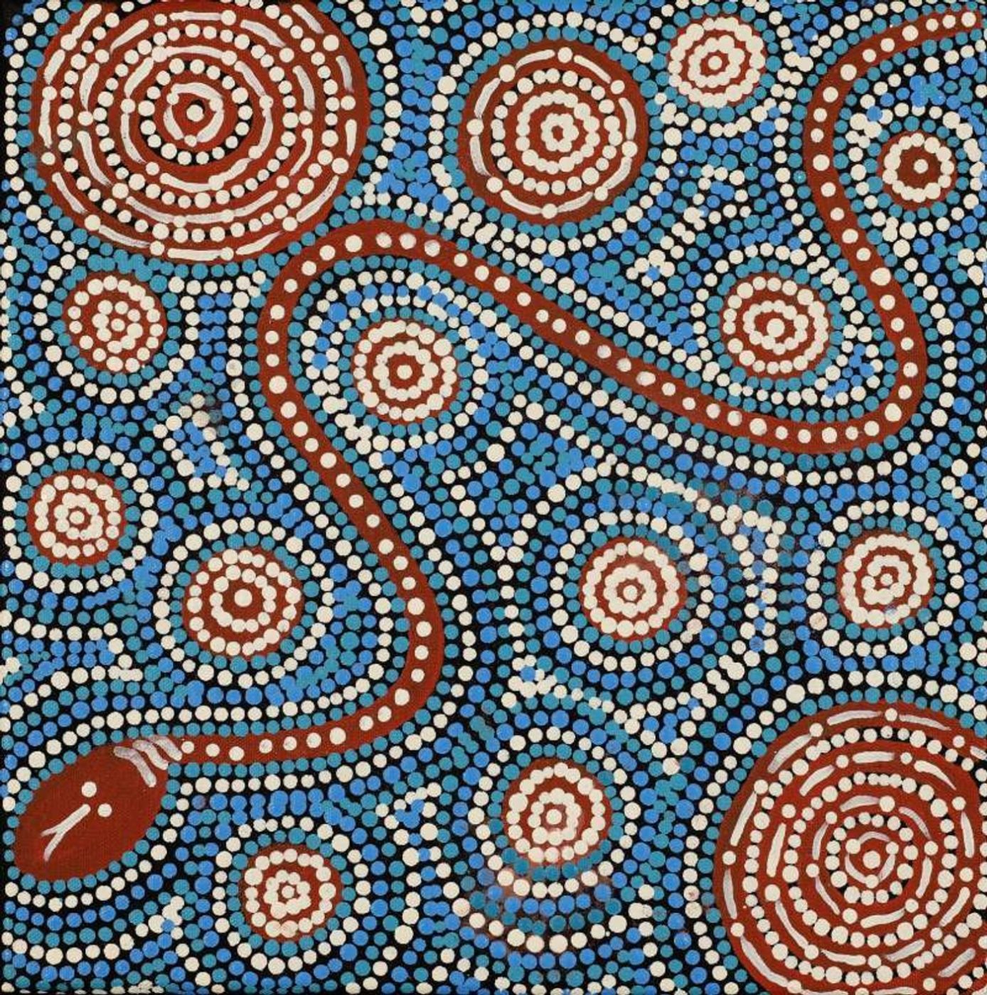 Warna Jukurrpa (Snake Dreaming) by Steven Jakamarra Oldfield