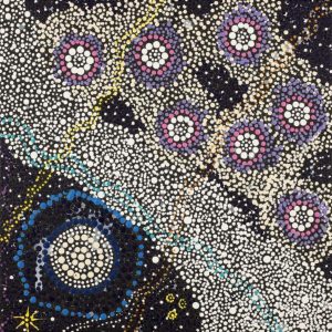 Napaljarri-warnu Jukurrpa (Seven Sisters Dreaming) by Shekina Nangala Sampson