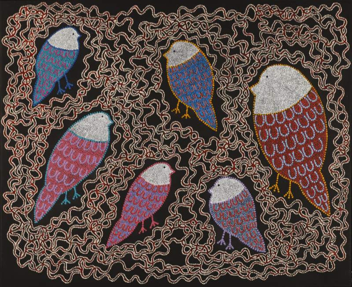Ngalyipi Jukurrpa (Snakevine Dreaming) - Mina Mina by Geraldine Napangardi Granites by Geraldine Napangardi Granites