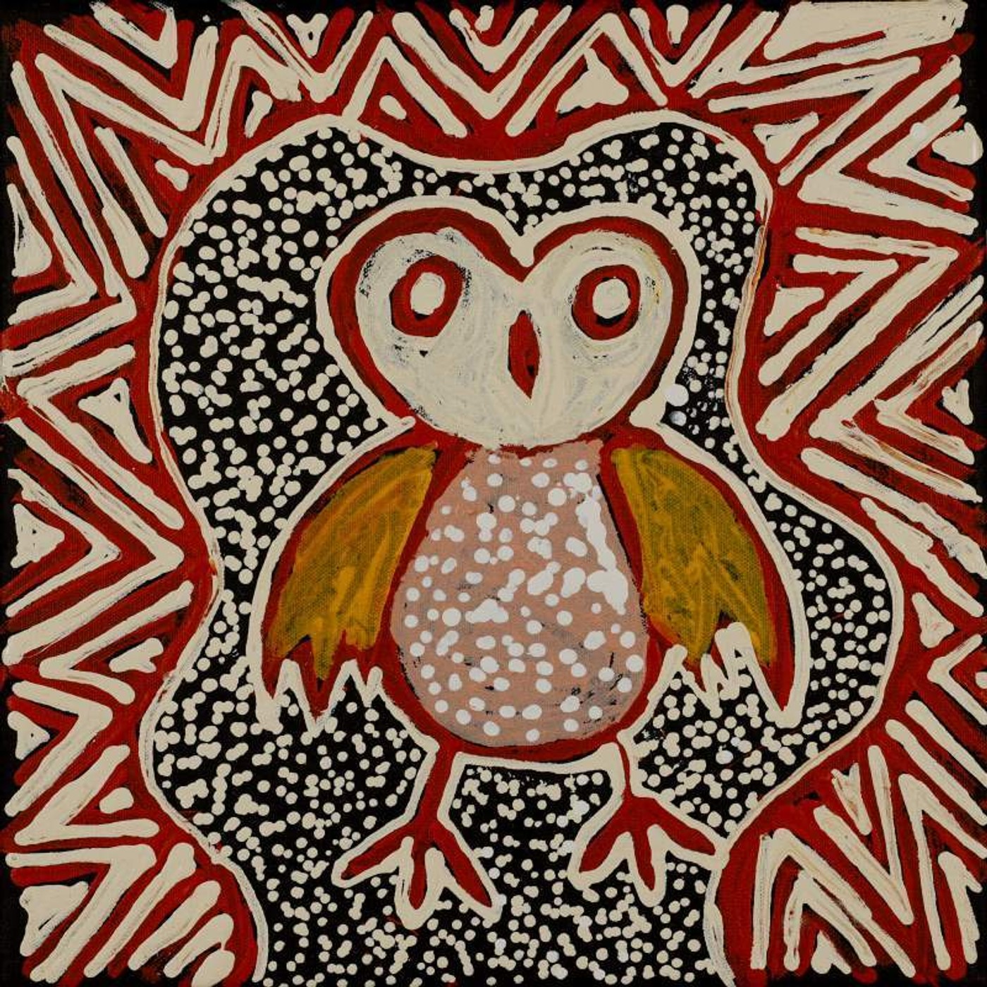 Jarlajirrpi Jukurrpa (Owlet Nightjar Dreaming) by Juliette Nampijinpa Brown