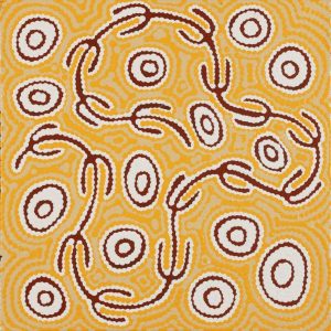 Majardi Jukurrpa (Hairstring Belt/Skirt or Tassel Dreaming) - Mina Mina by Madeleine Napangardi Dixon