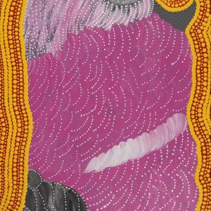 Jurlpu kuja kalu nyinami Yurntumu-wana (Birds that live around Yuendumu) by Madeleine Napangardi Dixon