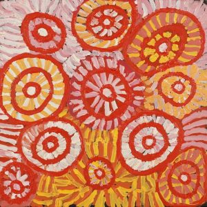 Warlukurlangu Jukurrpa (Fire country Dreaming) by Peggy Nampijinpa Brown